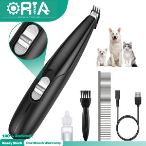 ORIA Cat Dog Clippers Pet Hair Trimmers Cordless Pet Grooming Kit for Small Dogs Cats Low Noise USB Rechargeable Electric Clipper Shaver for Hair Around Face Eyes Ears Rump Paws