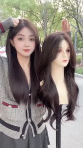 Women Full Wig Long Curly Hair Wig Natural Hair Extension Full Headgear Fluffy Hair Wigs-3 Color Available.AutoMaxion