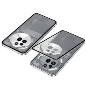 Aluminium Alloy Metal Frame Case For Nothing Phone 3a Pro Case Matte Clear Acrylic Back Cover For Nothing Phone3 a Pro Bumper