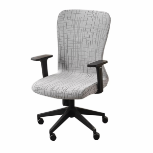 RUO R Stretchable Office Chair Cover Jacquard Pattern Soft Restaurant Stool Cover Easy To Install Dust-proof Chair Seat Slipcovers Home Decor