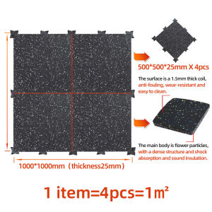 Gym rubber floor mats floor shock absorption and sound insulation indoor strength area special cushioning mats dumbbell mats