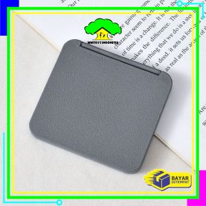 MI-C1138 Kaca Lipat 2 Sisi Persegi Polos Cermin Saku Kecil / Kaca Mini Travel Size / Kaca Make Up