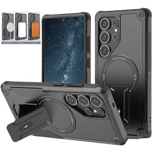 Magnetic Wireless Charging Armor Case For Samsung Galaxy S25 Ultra S25+ S 25 Holder Cover For Galaxy S25 Plus S25ultra Funda