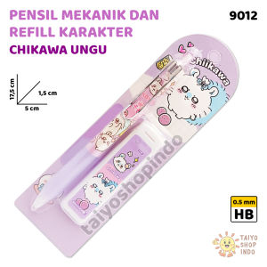 TAIYO Pensil Mekanik dan Refill 05mm HB Karakter Isi Ulang Stationery Perlengkapan Sekolah Anak
