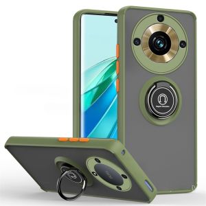 For Realme 11 12 Pro Plus Realme11Pro 11Pro+ 11ProPlus Realme12Pro 12Pro+ 12ProPlus 5G 2023 Matte Ring Phone Case Shockproof Holder Casing Bracket Protection Hard Back Cover