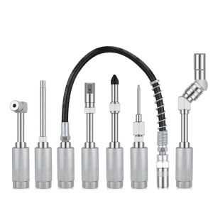 Professional Grease Guns Lubrication Application with 90 Degree Adapters Suitable for Machinery Maintenance Workshop Use