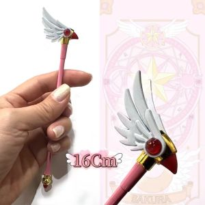 Cardcaptor Sakura Mini Metal Magic Wand Set for Dolls & Figures Anime Clow Reed Star Sealing Wand Miniature Staff Props Cosplay Accessory for Action Figures BJD Nendoroid & Display Collection