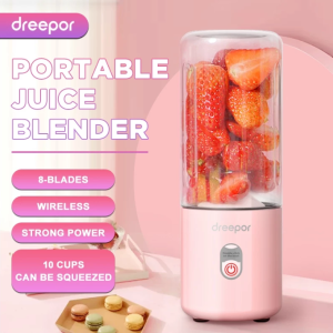 Dreepor Portable Juicer Blender Tumbler Heavy Duty Fruit Presser Shake Portable Electric Juicer