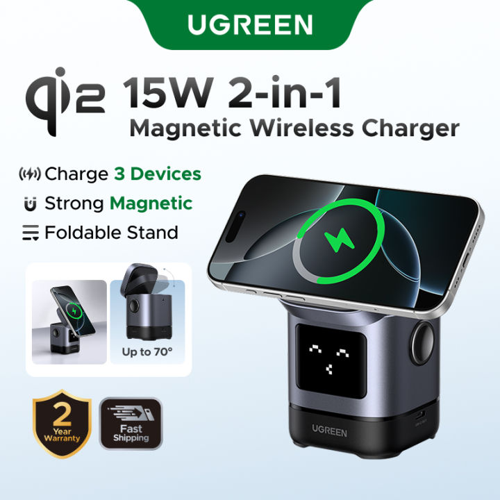 UGREEN Uno Qi2 15W MPP Wireless Charger for iPhone 16 15 14