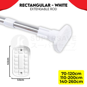 SUPERSAVE Adjustable Telescopic Rod Extendable Curtain Rod Stainless Steel Rod Bathroom Curtain Rod Tension Rods Drying Rack Cloth Drying Hanger