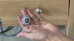 Solid Ceramic Cabinet Handle European Style Drawer Knob for Wardrobe Cupboard Dresser Door