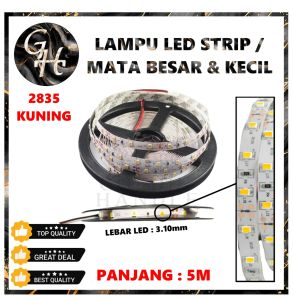 Lampu LED strip pita Fleksibel smd 5050 ip33 12 volt 5m lampu led 2835 indoor