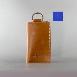 Mekafa - Leather Key Wallet Blue (Dompet Kunci/STNK Kulit Asli)