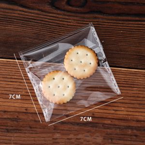 200PCS Clear Food Packaging Bags Self Adhesive OPP Bags for Cookies Snacks and Bakery