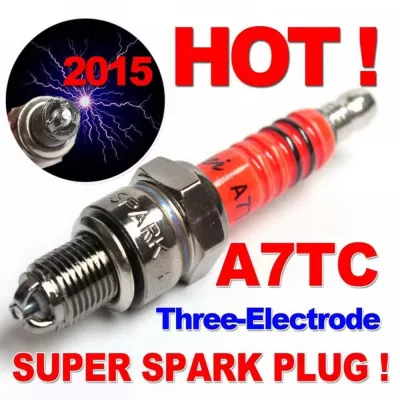 A7TC Spark Plug with 3 Electrode for Scooter GY6 50CC 125CC 150CC