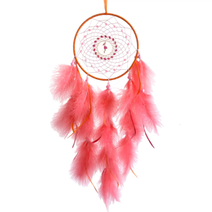 Elegant Dreamcatchers Wall Hanging Ornament with Feathered and Flamingo Charm for Bedroom or Living Room Wall Decors