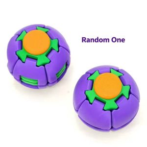Press Spin Fidget Stress Relief Ball Portable Finger Spinning Sensory Toy Anti Anxiety Decompression Hand Fidget Toy For Kids Adults