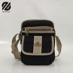 Tas Selempang Cowok Alfie Hitam Baepack / Tas Bahu Pria Wanita / Tas Selempang Produsen Bandung / COD