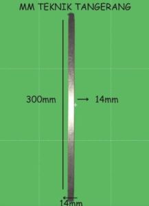 Spi 14 mm 14x14x300 Spie Pengunci Pully Sepi Puli Pengencang Kunci Pulley