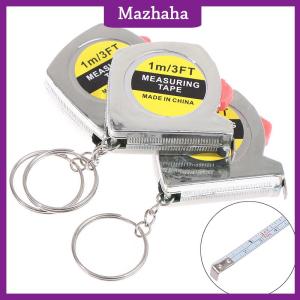 Mazhaha 1M 3ft Retractable Stainless Steel Pocket Measuring Ruler Tape Measure Keychain