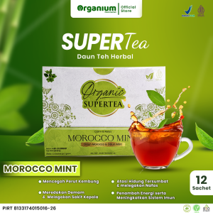 Supertea Morocco Mint WAKABA Herbal Teh untuk kesehatan gigi alergi dan demam - 10g