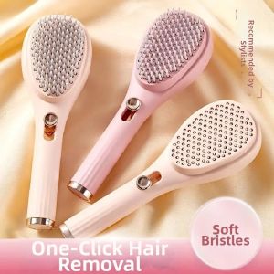 CHLOCH Portable Retractable Hair Comb Anti Static Self Cleaning Detangling Brush Easy to Use Self Cleaning Hair Brush Styling Tool