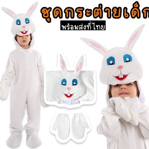 ชุดแฟนซีกระต่ายเด็ก easter day มาเป็นชุดบอดี้สูทใส่สบายเย็บติดดับเครื่องหัว (FANCY381)