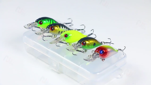5 cái Mồi Câu Cá Nhựa nhỏ Crankbait wobbler Giả Cứng bả Crank bả với hộp dụng cụ sửa chữa phụ kiện câu cá