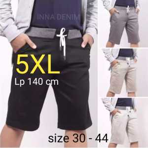 Celana Chino Cino Pendek Pria Cowok Dewasa Celana Bahan Katun Tebal Big Size Jumbo Santai