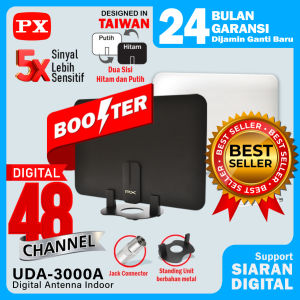 Antena TV Dinding Digital Analog Indoor DVB T2 + Booster PX UDA-3000A
