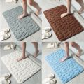 Keset Kaki Anti Selip Motif Batu Bahan Serap Air. 