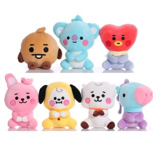 Cartoon Korea BT21 Plush Toy Cute Soft Anime Doll Keychain CHIMMY COOKY KOYA BTS Dolls Baby Adult Gift