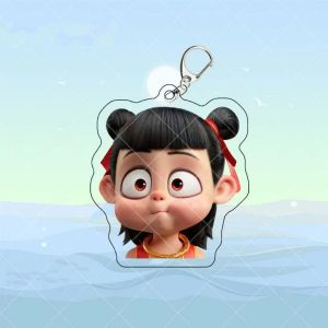 Ne Zha 2 Movie Face Change Doll Toy Funny 4 Expressions Action Cartoon Figures Keychain Pendant Gift