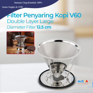 One Two Cups Saringan Kopi Stainless Steel Filter V60 Large - F-412