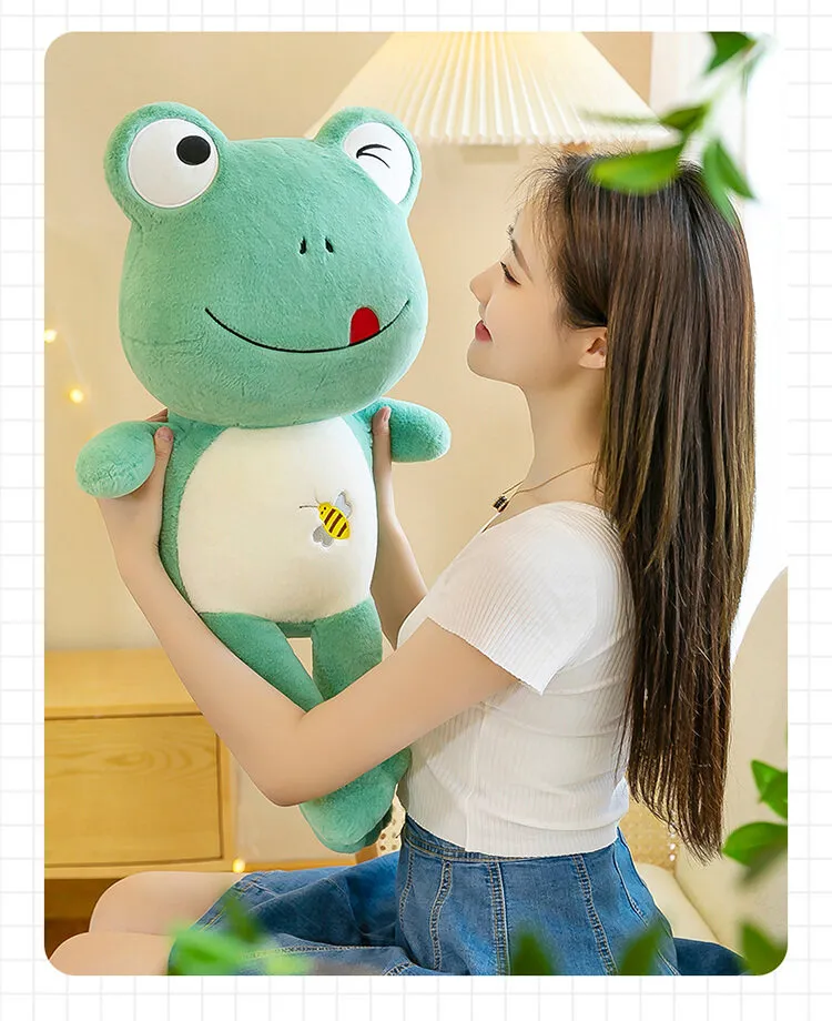 Dtricit Frog Plush,11inch Frog Plushies Toy Animal Stufed Toys Paddy Pillow  Beding Soft Monster Stuffed Figure Doll for Fans Gift,Soft Stuffed Animal  Figure Doll for Adult and Kids（Green : : Toys 