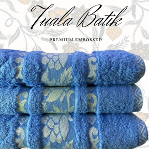 TUALA BATIK LEMBUT EMBOSSED SERAP AIR 100% COTTON TOWEL GRAND BATIK EXCLUSIVE PREMIUM DESIGN
