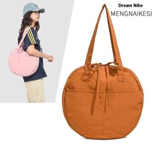 Movi Katie phong cách túi đeo vai ni-lông với khóa kéo mùa xuân 2025 thiết kế hình tròn hợp thời trang