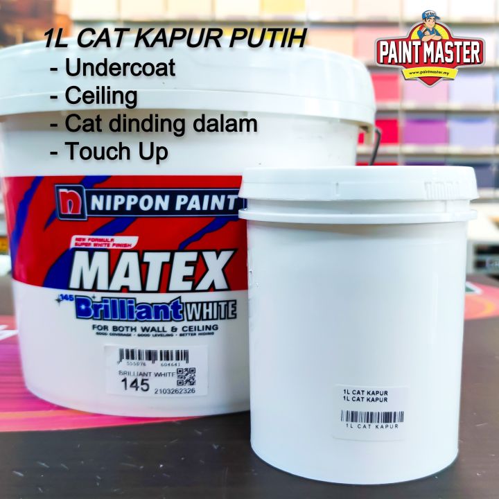 🔥 OFFER 🔥 1L CAT PUTIH WHITE EMULSION PAINT FOR INTERIOR USE/ WALL