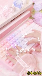KBDiy Dreamscape Keycap Hangul Cherry Profile PBT Keycaps Custom Alice Split Space 7U ISO for Wireless 60 Mechanical Keyboard
