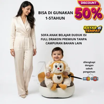 Sofa Bayi Jumbo Lucu | Kursi Bayi Motif Hewan | Bangku untuk Belajar Duduk Bayi Anak Import MODEL TERLARIS