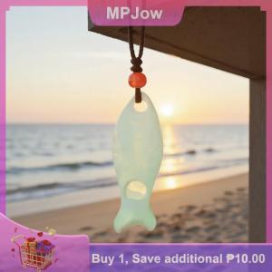 【MPJow】 Fish Shaped Whistle Pendants Necklaces Creative Personality Sweater Chain Handmade Jewelry For Children Toy Gift