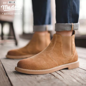 Maden brand men high quality 2024 new Beatles Martin boots yellow brown Chelsea boots leather England cowboy riding casual shoes wild boyfriend shoes