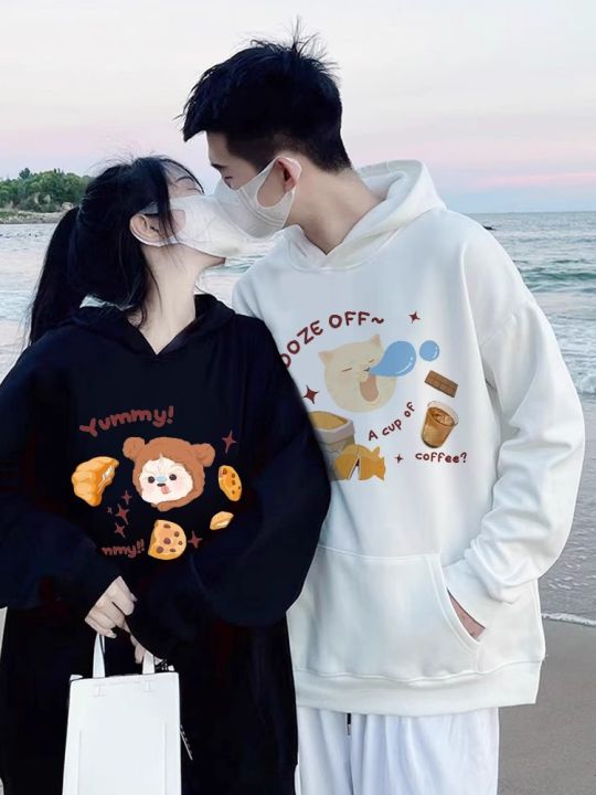 Hooding sweater versatile orders couple