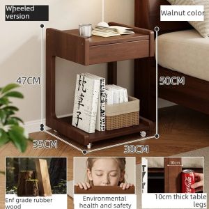 Sacesr Solid Wood Nightstands Mute Slidable Side Beds Tables Retro Creativity Art Bedroom Bedside Tables Luxury Indoor Furnitures 9Q4T2