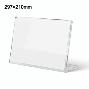 MELODI A4/A5 Table Sign Holder Clear Transparent L-Type Menu Paper Holder Sturdy Ad Frame Card Holder Exhibit Display