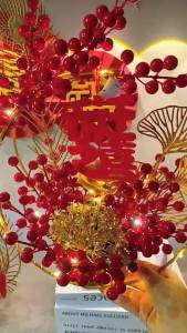 New Year Ornaments New Years Eve Flowers Fake Flowers Fortune Fruit Living Room Artificial Flowers Wedding Housewarming Decoration Display Flower Basket Wealth Attraction