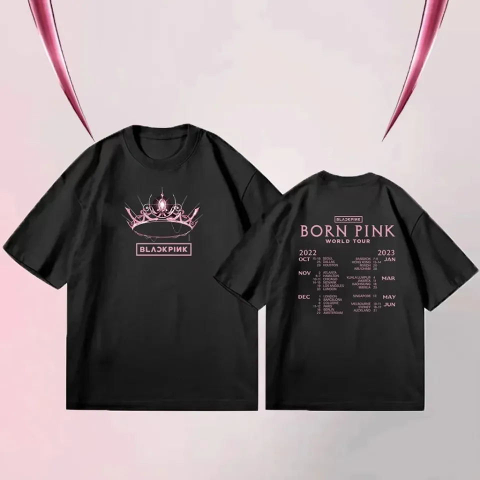 KPOP BLACKPINK BORN PINK Cotton T-shirt LISA JISOO JENNIE ROSÉ