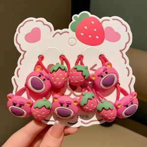Ikat Rambut Anak Perempuan Motif Beruang Lotso Strawberry Karet Elastis Lucu Kunciran Set isi 10 Fashion Korea Import Aksesoris Rambut