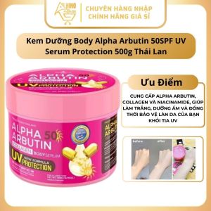 Kem Dưỡng Body Alpha Arbutin 50SPF UV Serum Protection 500g Thái Lan Dưỡng Da Sáng Mịn - Hinohouse