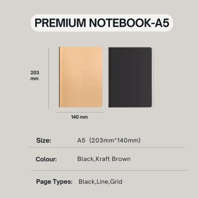 mixshop A5 B5 A4 Notebook Exercise Book Lined Grid Blank 80-GSM String-Bound